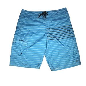 Mens O’Neill swimming trucks light blue color size 32 waist 1 Velcro pocket